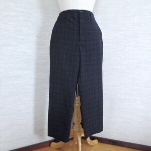 Gap Capri Glen Plaid Grey and Blue Check Quality Ankle Length Trousers